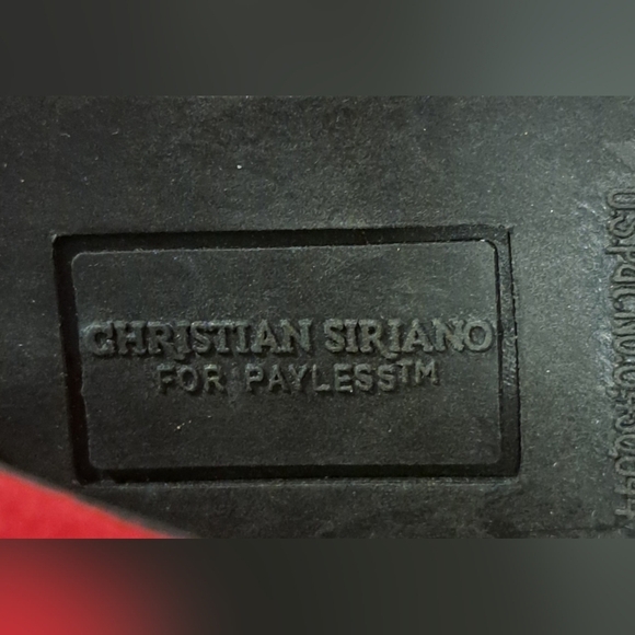 EUC Christian Siriano Red Suede Peep Toe Bootie Boot Heel Pump Shoe SZ 8.5 - Picture 8 of 9